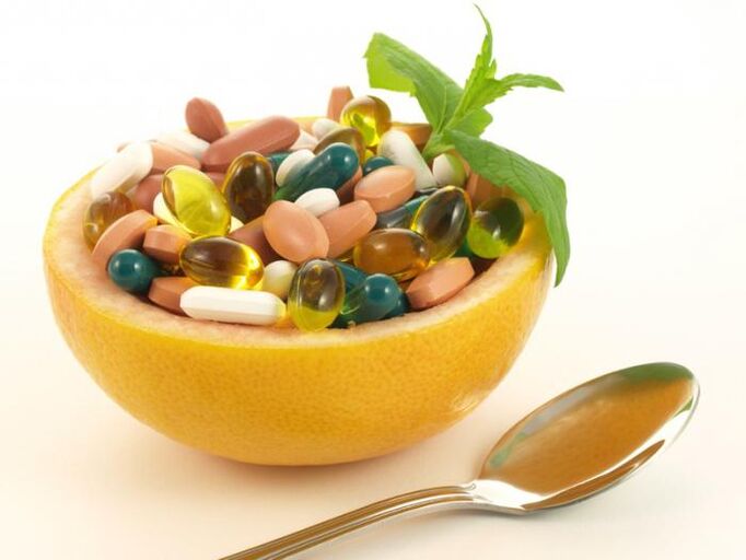 Uma variedade de vitaminas para aumentar a potência